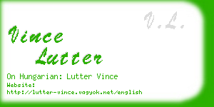 vince lutter business card